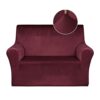Pretty Jolly Spandex Loveseat Cover Super Soft 1-piece Beige Slipcover for Loveseats Stretch Universal Couch Cover for Living Room Easy Fit Washa