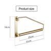 HIGOH Towel Racks, Towel Rail for Bathroom,Brass Folding Drying Rack Towel Bars Towel Holder,Bedroom Wall-Mounted Invisible Clothes Drying Rack T