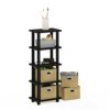 Furinno Toolless Shelves, Wood, Espresso/Black, one size,28.7 (W) x 73.15 (H) x 19.56 (D) cm