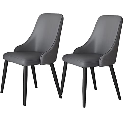 Kitchen Dining Room Furniture Chairs Kitchen Dining Chairs Set Of 2 Water Proof PU Leather Chairs with Black Legs Soft Padded for Living Room Bed