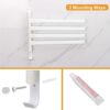 TocTen Swivel Towel Rack, Rustproof and Durable Space Saving Towel Hanger, Towel Bar Swing Out 180° Rotation, Wall Mounted/Glue Mounted Towel Rod