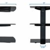 Mount-It! Floating Wall Mounted AV Entertainment Shelf for DVD Players, Cable Boxes, Audio, Gaming Systems, 3 Black Tempered Glass Height Adjusta
