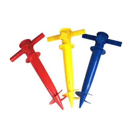 Garneck Beach Umbrella Sand Spike Umbrella Holder Stand Umbrella Stand Holder for Fishing Rod Sun Beach Garden Patio (Random Colours)