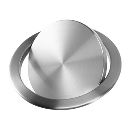 RUANI Stainless Steel Garbage Flap Lid Trash Bin Cover Flush Built-in Balance Swing Flap Garbage Lid for Kitchen Counter Top C
