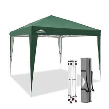 EAGLE PEAK Straight Leg 3x3m Instant Pop Up Shade Canopy, Portable Folding Gazebo Shelter, Waterproof Top with Sealed Seams, Steel Frame