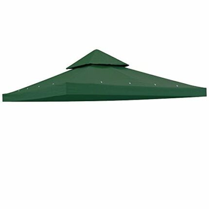 Yescom 8'x8' UV30+ Gazebo Canopy Replacement Top Cover Dark Green for Dual Tier Outdoor Patio Garden Tent Y0018T04