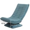 REHBEDWA Floor Chair Living Room 360 Degree Swivel Video Rocker Gaming Chair Adjustable Angle Chair Folded