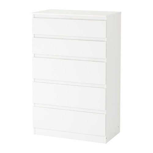 Kallax Kullen Drawer Set Chest of Drawers Bedroom Furniture - 5 Draw Chest in White
