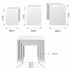 GOLDFAN Nest of 3 Tables High Gloss Coffee Table Set Nesting Sofa Table Multi-functional End Side Table for Living Room, White
