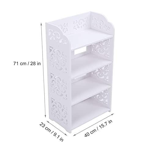 Ejoyous Shoes OrganizerShoe Rack Stand, Space Saving Smooth Surface Hoes Rack PVC Wood Plastic for Living Room