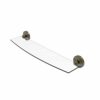 Allied Brass R-33/18-BBR R 33 Regal Collection Inch Glass Shelf, 18 Inch, Brushed Bronze