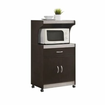 JJZXD Wood，Microwave Kitchen Cart, 15.75 X 24.00 X 45.00 Inches