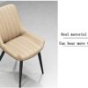dining chair Office Reception Chairs Business Dining Chairs Set Kitchen Dining Chairs Set of 4 Metal Feet Comfortable Cushions and Backrest Leath