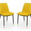 Julian Bowen Set Of 2 Delaunay Dining Chairs, Blue, Height: 83, Width: 50, Depth: 59cm