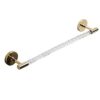 Towel Rail Self Adhesive Towel Holder Wall Mounted Towel Shelf No Drilling Rust-Proof copper/acrylic for toilets,30cm