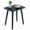 YOUDENOVA Side Table, Wooden End Table, Coffee Snack Table for Living Room, Bedroom, Bedside Table, Nightstand, Sofa Table, 40x30x43, Black