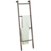 mDesign Metal Wall-Leaning Towel Ladder for Bathroom - 4-Level Decorative Ladder Rack and Towel Holder - Rustic Bath Towel Storage Stand for Mode