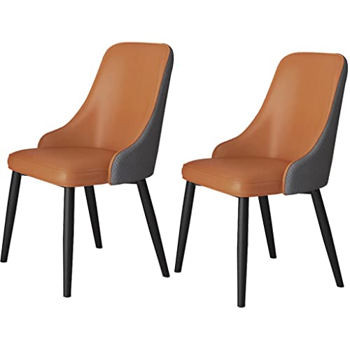 Kitchen Dining Room Furniture Chairs Kitchen Dining Chairs Set Of 2 Water Proof PU Leather Chairs with Black Legs Soft Padded for Living Room Bed