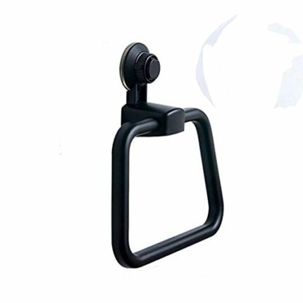 SMLJLQ Household Wall-mounted Punch-free Seamless Towel Rack Bathroom Multifunctional Vacuum Suction Cup Towel