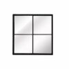 ASPECT Square Window Wall Mirror,Metal Window Pane Mirror,Black (Black, 60((W) x2(D) x60(H) cm),M48BK