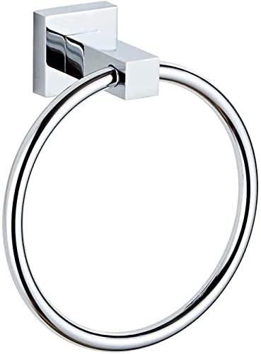 YUET Wall Mounted Towel Ring Rail Bar Bath Holder Hanger Accessories SUS 304 Stainless Steel with Chrome Plated Bathroom Hardware and Kitchen (Po