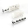 4 PCS Toilet Seat Fittings ,Stainless Steel Toilet Lid Top Seat Hinges Screws and Toilet Seat Fixings Bolt Expanding Nylon Nuts Screws Toilet Sea