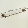 HIGOH Towel Racks,Towel Holder Towel Rail for Bathroom, Rose All Copper Hand Towel Holder, Light Towel Bar, Hardware Single Bar Towel Hangers