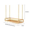EYLINK Wine Holder Upside Down Wine Rack Simple Style Gold Iron Ceiling Hanging Stemware Glasses Racks Home Decoration Wine Bottle Shelf for Bars