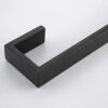Towel Rails Stainless Steel Wall-Mounted Towel Rack For Kitchen Perforated Towel Ring For Bathroom 35CM(Color:Black)