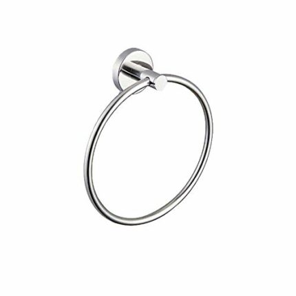 FEISIDUNWSF Towel Ring Stainless Steel Hanger Contemporary Style Bathroom Accessories Wall Mount Polished Finish Holder Hand Towel Holder
