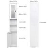 AIIKTOTA Bathroom Storage Cabinet,Floor Standing Display Cabinet,Home Storage Furniture Organizer Unit for Office Living Room Kitchen Entryway,Wh