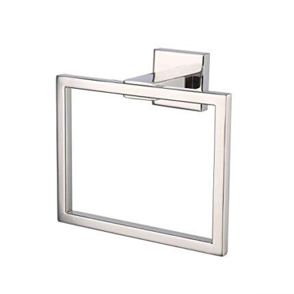 KES Towel Ring Bath Hand Towel Holder Hanger Bathroom Accessories Contemporary Hotel Square Style Wall Mount SUS 304 Stainless Steel Polished Fin