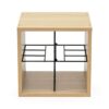 Compactor Rhone Wine Rack Cube, Holds 16 Bottles, Metal and Wood, Brown/Black, 36 x 30 x 36.5 cm, RAN10332