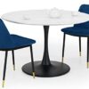 Julian Bowen Set Of 2 Delaunay Dining Chairs, Blue, Height: 83, Width: 50, Depth: 59cm