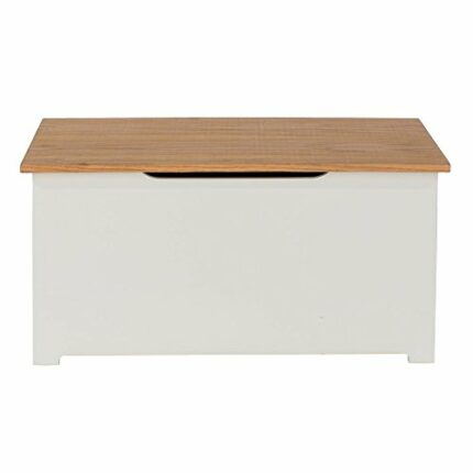 Core Products Ottoman, White with Oak Veneered Tops, 38x80x41 cm, CL540