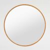4VWIN Bamboo Frame Circle Mirror Wall-mounted Round Entryways, Bathrooms, Livingrooms (60*60cm Round, Bamboo Framed)