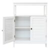 DSHGDJF 100-page Two-door Cabinet Bathroom Dining Room Porch MDF 60x30x80CM White