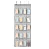 ANZORG Over Door Hanging Water Bottle Holder Cup Organizer for Kitchen Pantry Glass Bottle Storage Rack with 20 Pockets (MESH POCKETS)