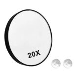 gofidin Makeup Mirror Round 20x Magnifying Mirror with Two Suction Cups for Easy Mounting Remove Acne pores Cosmetics Tool