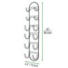 mDesign Set of 2 Wall Mounted Towel Storage Rack – Perfect Hanging Caddy for The Bathroom or Bedroom – Modern Hanging Hooks for Bathroom Storage