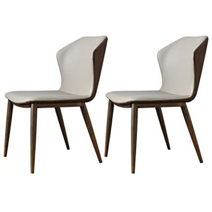 Kitchen Dining Room Furniture Chairs Dining Chairs Set Of 2 Modern Microfiber Leather High Back Soft Seat Living Room Chairs Side Chair with Faux