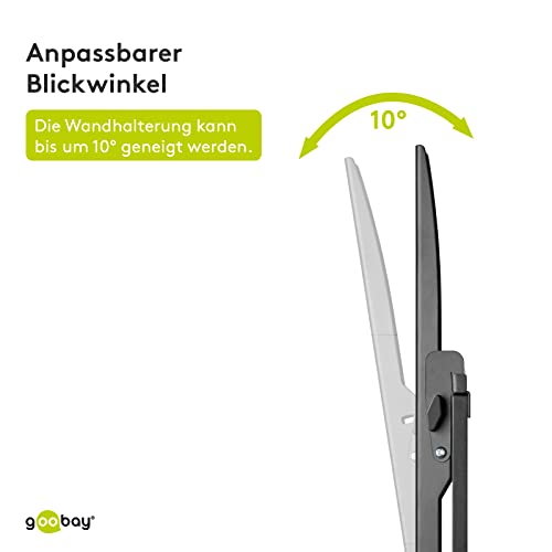Goobay 49743 Wall Mount 85 Inches for Televisions and Monitors from 43 to 100 Inches to 75 kg Max. VESA 800 x 400