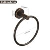 BigBig Home Bronze Towel Holder, Bathroom Towel Ring Oil Rubbed, Bath Hand Towel Rack Hanger Wall Mounted Rustic Farmhouse