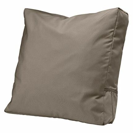 Classic Accessories Ravenna Water-Resistant Patio Lounge Chair/Loveseat Back Cushion, 23 x 20 x 4 Inch, Dark Taupe, 23" W x 20" H x 4" Thick
