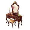 CZDYUF Solid Wood Dressing Table Vanity Table Bedroom Dressing Cabinet Princess Oak Carved Dressing Table