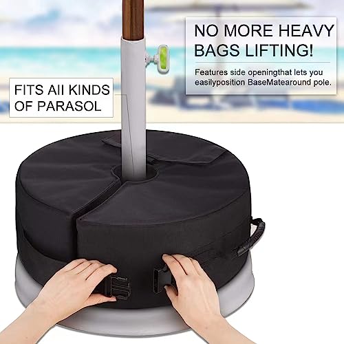 Flagest Parasol Base Weights Bag, Heavy Duty Umbrella Sand Base Up to 88lb,Side Opening Sturdy Sunshade Base Stand Sandbags,Outdoor Parasol Weigh