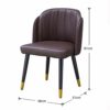 dining chair Kitchen Dining Room Furniture Chairs Kitchen Dining Chairs Set Of 4 Water Proof Leather Side Chair With Metal Legs Kitchen Living Ro