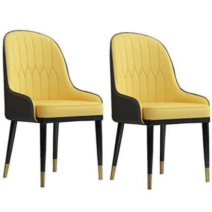 Kitchen Dining Room Furniture Chairs Kitchen Dining Chairs Set Of 2 with Armrests Backrest Water Proof PU Side Chair for Office Lounge Dining Kit