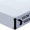 SHEZ Terry Towel Waterproof Mattress protector, Mattress Topper, 30CM Mattress protector, Fitted Sheet, Anti-Allergy, Anti-Bed bugs, Anti-Dust Mi