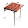 taimowei Wall-Mounted Shower Seats Stool Wooden Shower Seat Anti-Slip Bath Stool Elderly Stool,Household Goods